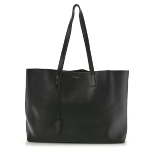 Saint Laurent Calfskin Large Shopping Tote Black