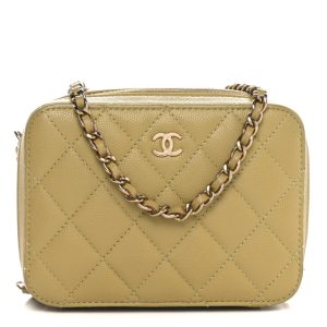Chanel Caviar Quilted Camera Bag Green