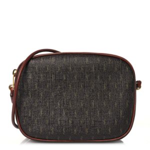 Saint Laurent Canvas Smooth Calfskin Le Monogramme Small Camera Bag Chestnut
