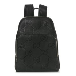 Gucci Calfskin Jumbo GG Embossed Large Backpack Black