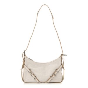 Givenchy Tumbled Calfskin Mini Voyou Bag Ivory