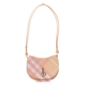 Burberry Jacquard Check Mini Rocking Horse Crossbody Peach
