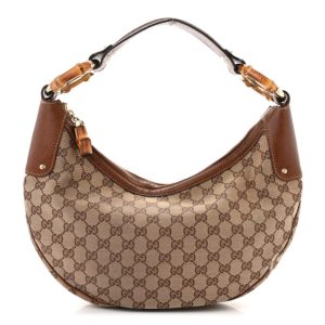 Gucci Monogram Bamboo Ring Hobo Brown