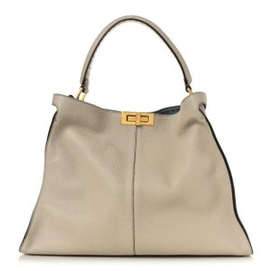 Fendi Cuoio Romano Selleria Bi-Color Large Peekaboo X-Lite Latte Laguna