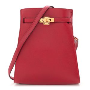Hermes Courchevel Kelly Sport PM Rouge Vif