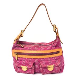 Louis Vuitton Denim Baggy PM Fuchsia
