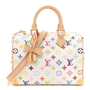 Louis Vuitton LV X TM Monogram Multicolor Speedy Bandouliere 25 White