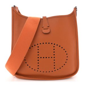 Hermes Taurillon Clemence Evelyne II PM Potiron
