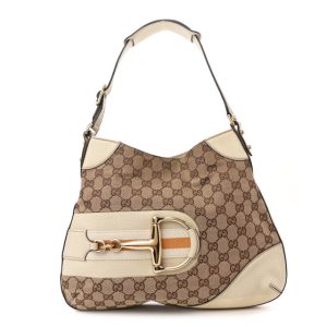 Gucci Monogram Hasler Hobo Beige