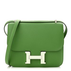 Hermes Epsom Enamel Constance 18 Vert Yucca Vert Fizz