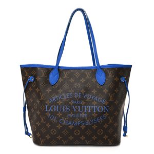 Louis Vuitton Monogram Articles de Voyage Ikat Neverfull MM Grand Blue
