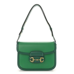 Gucci Azalea Calfskin Horsebit 1955 Shoulder Bag New Shamarock Emerald