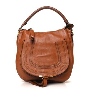 Chloe Calfskin Medium Marcie Hobo Tan