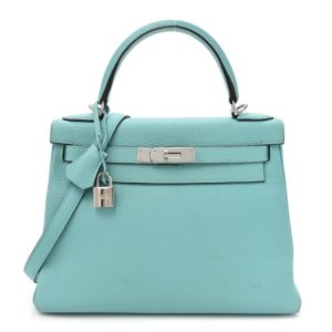 Hermes Togo Kelly Retourne 28 Bleu Atoll