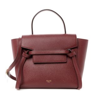 Celine Grained Calfskin Nano Belt Bag Light Burgundy