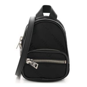 Alexander Wang Nylon Logo Mini Attica Backpack Crossbody Black