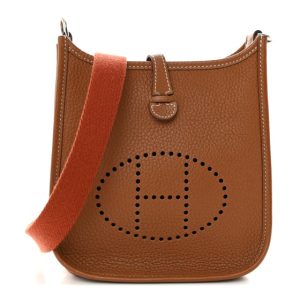 Hermes Taurillon Clemence Amazone Evelyne TPM Gold Cuivre