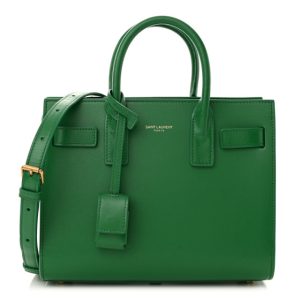 Saint Laurent Calfskin Nano Sac De Jour New Vert Praire