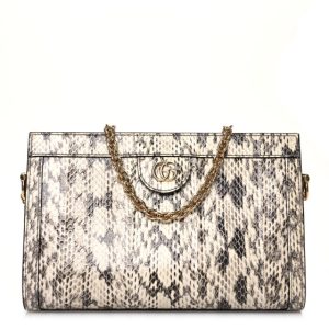 Gucci Snakeskin GG Small Ophidia Chain Shoulder Bag Roccia