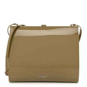 Saint Laurent Vinyl Le-Anne Marie Shoulder Bag Dark Honey